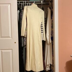 Zara Ivory Sweater Midi Dress